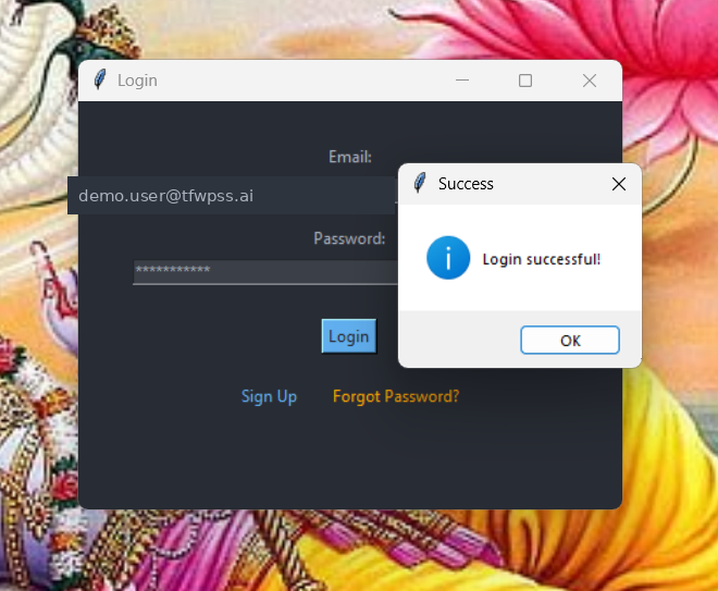 Signing in to TF-WPSS Analytics Studio